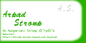 arpad stromp business card